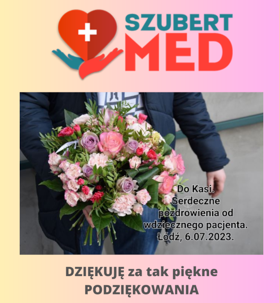 SzubertMed Łódż podziękowania od pacjenta