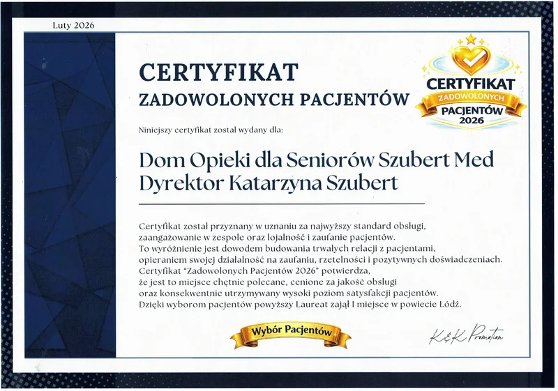 Certyfikat Zadowolony Klient